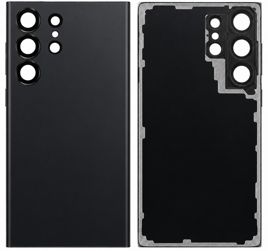 Samsung Galaxy S22 Ultra Phantom Black Back Glass Replacement - No Logo