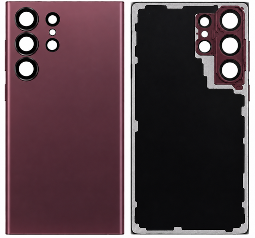 Samsung Galaxy S22 Ultra Burgundy Back Glass Replacement - No Logo