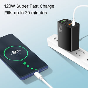 120W PD + USB Multi-Port iPhone Samsung Charger