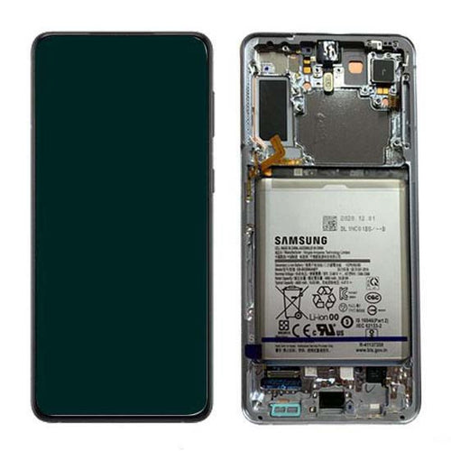 Samsung Galaxy S21+ 5G (G996B) Compete lcd with frame and touchpad (front cam) in phantom silver - GH82-24553C,GH82-24554C